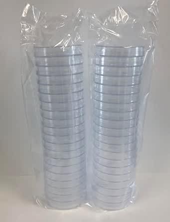 Pack of 40 sterile Petri dishes (90mm x 15mm) with lids and Parafilm